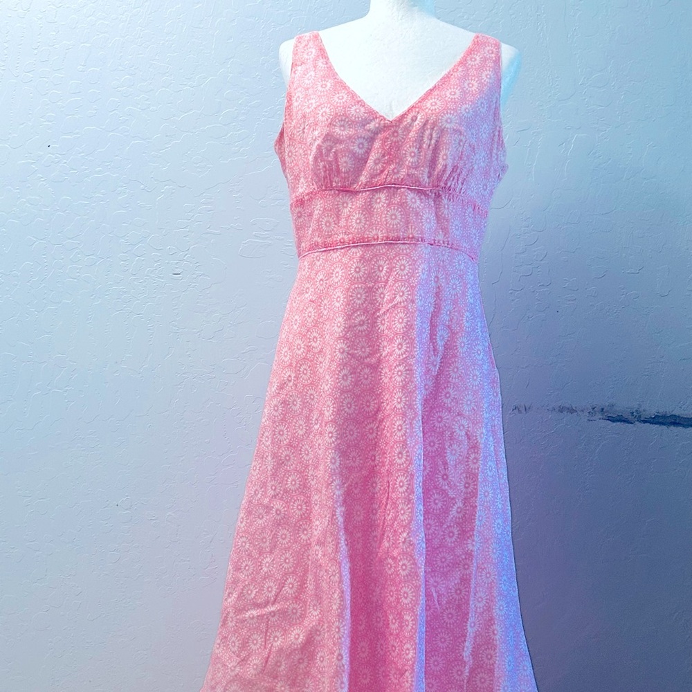 Jones New York Cotton Pink Floral Dress